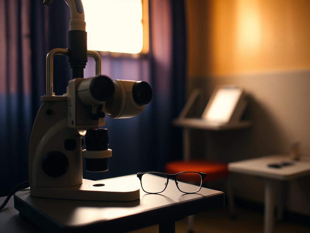 Eye examination with a slit lamp