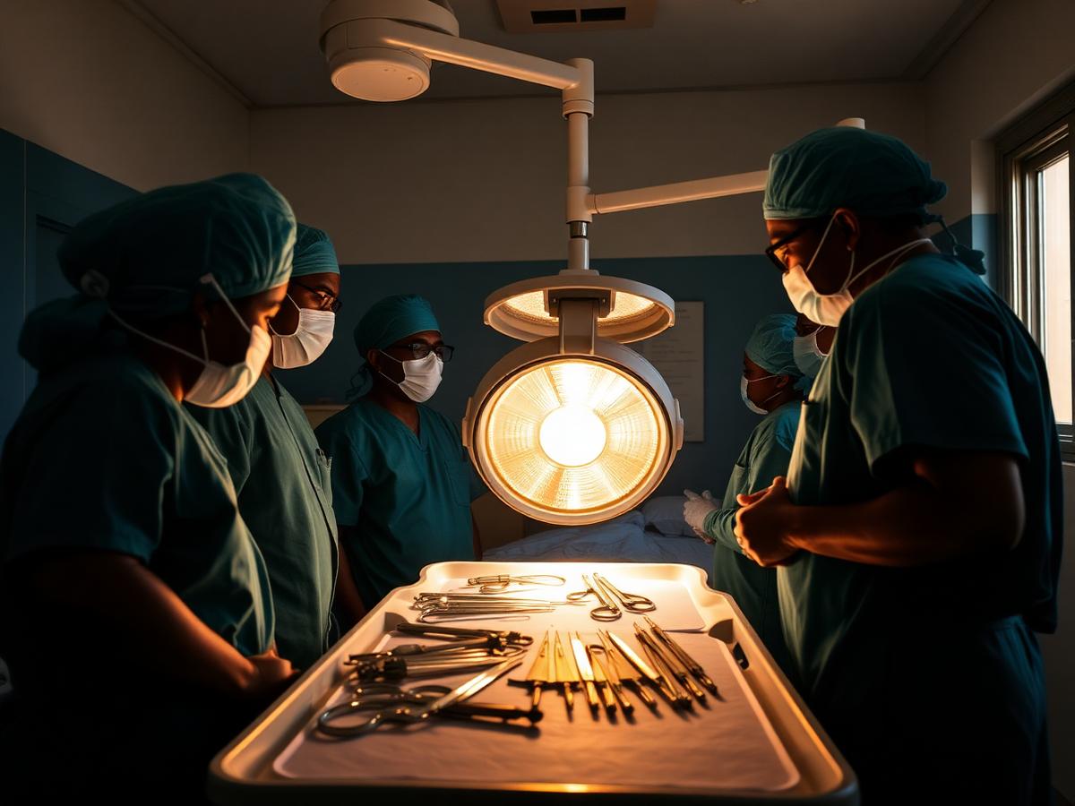 Orthopaedic team in theatre